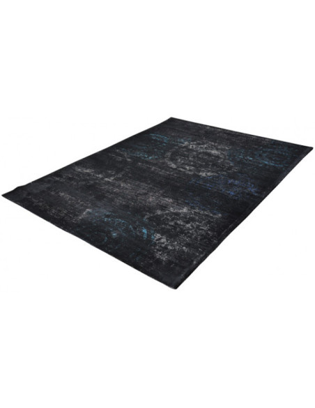Tapis en laine bleu pétrole et noir 240x170 cm Sunflower  - 2