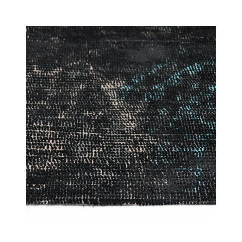 Tapis en laine bleu pétrole et noir 240x170 cm Sunflower  - 3