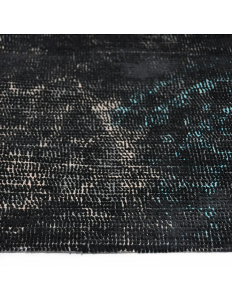 Tapis en laine bleu pétrole et noir 240x170 cm Sunflower  - 3