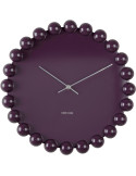 Horloge murale silencieuse prune en métal Ø40 cm Cadiz Dotty