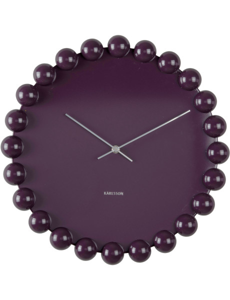 Horloge murale silencieuse prune en métal Ø40 cm Cadiz Dotty Karlsson - 1