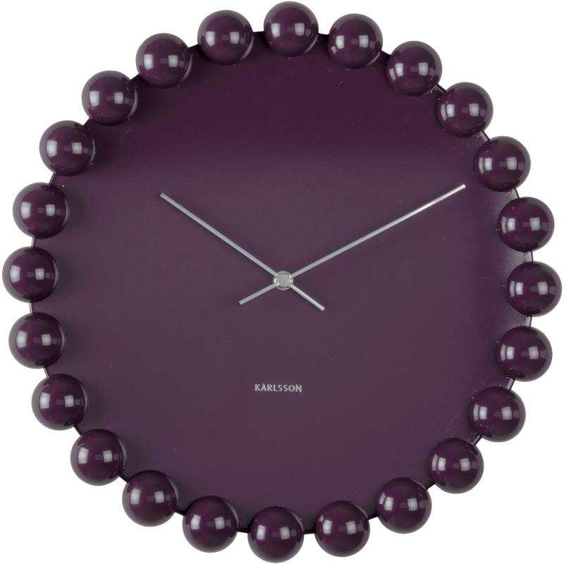 Horloge murale silencieuse prune en métal Ø40 cm Cadiz Dotty Karlsson - 1
