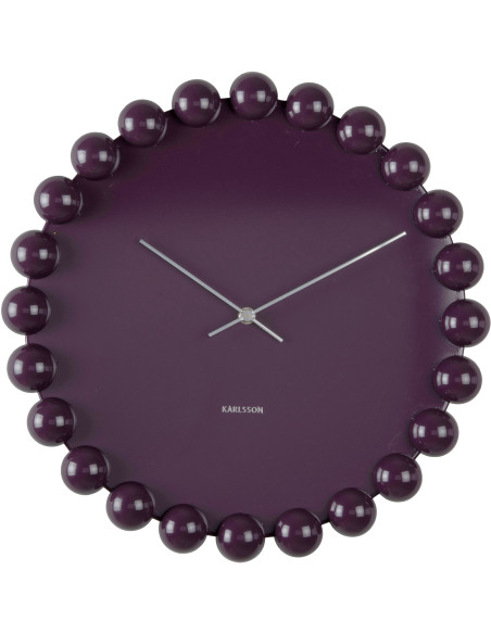 Horloge murale silencieuse prune en métal Ø40 cm Cadiz Dotty Karlsson - 1