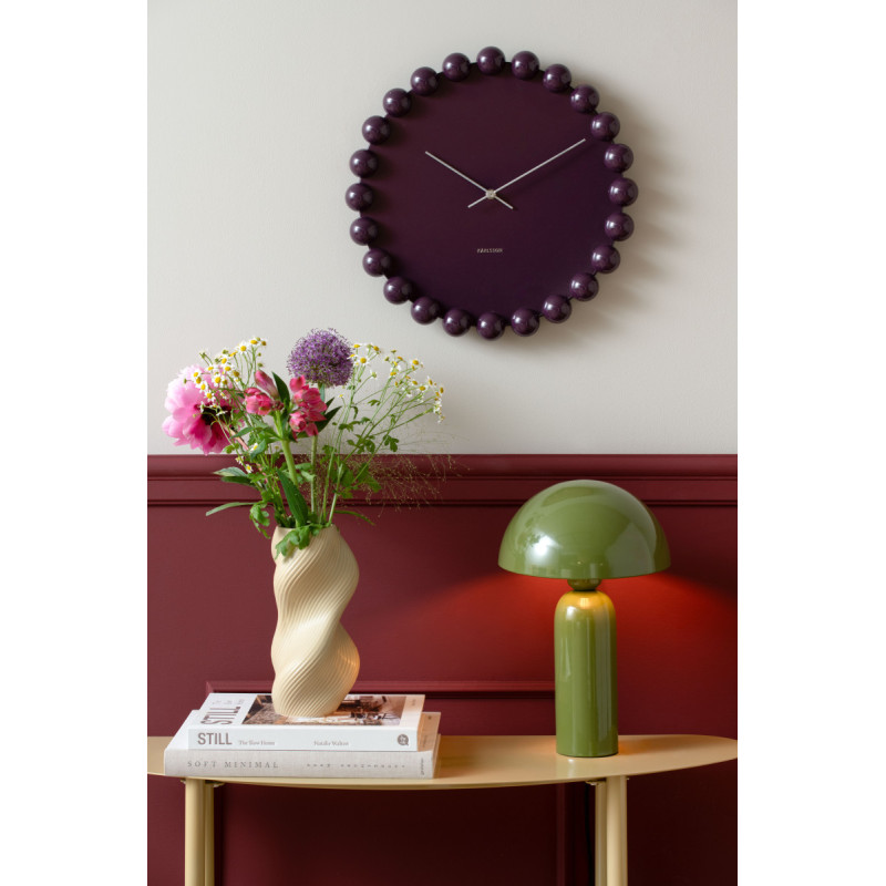 Horloge murale silencieuse prune en métal Ø40 cm Cadiz Dotty Karlsson - 2