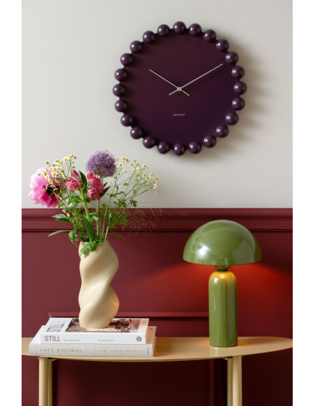 Horloge murale silencieuse prune en métal Ø40 cm Cadiz Dotty Karlsson - 2
