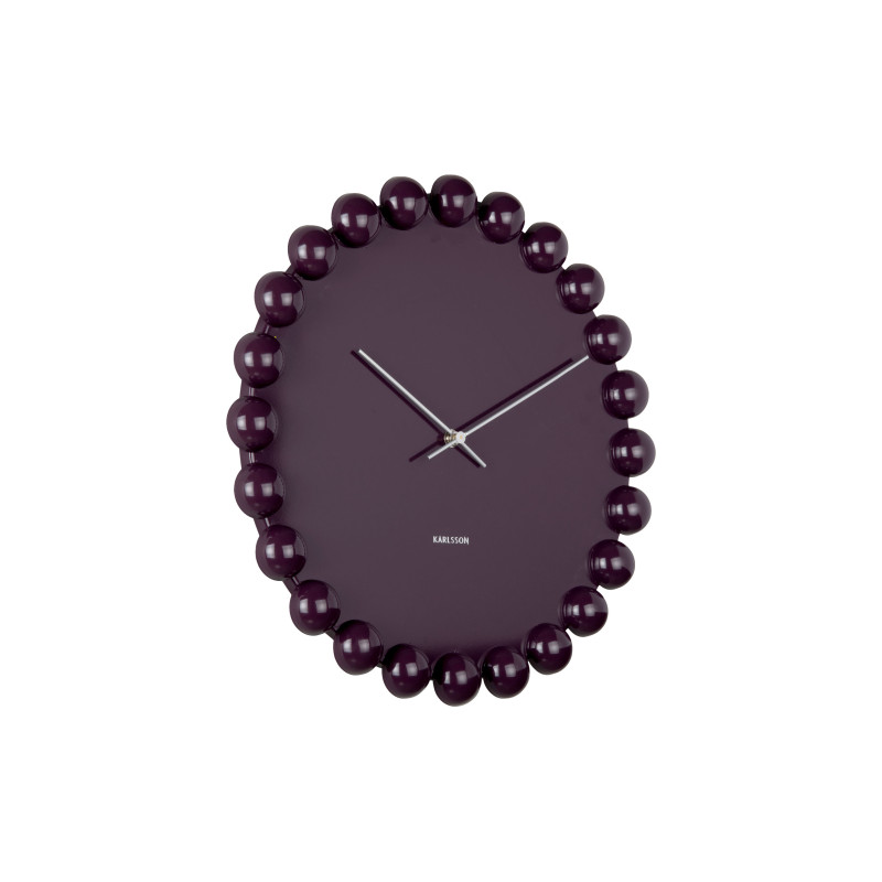 Horloge murale silencieuse prune en métal Ø40 cm Cadiz Dotty Karlsson - 3