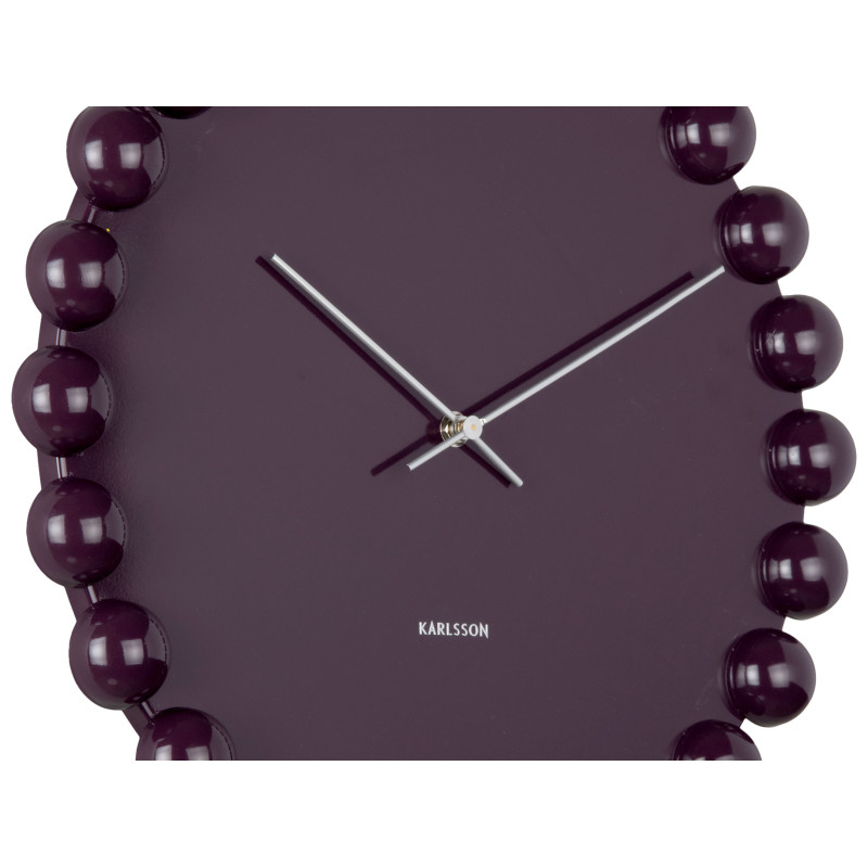 Horloge murale silencieuse prune en métal Ø40 cm Cadiz Dotty Karlsson - 4