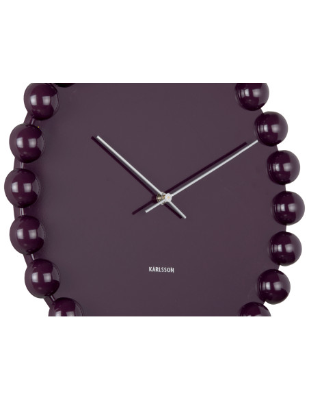 Horloge murale silencieuse prune en métal Ø40 cm Cadiz Dotty Karlsson - 4