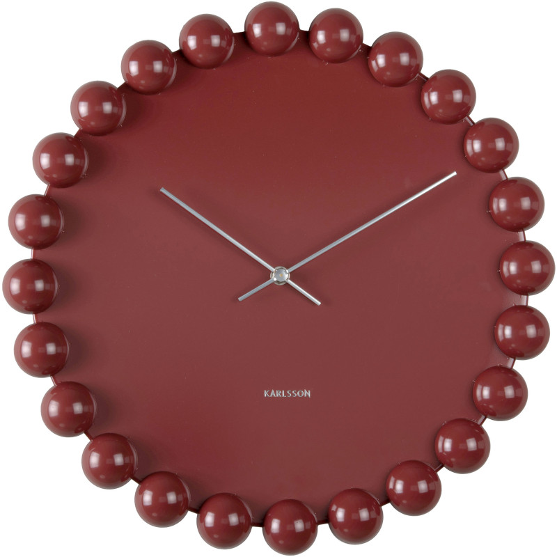 Horloge murale silencieuse bordeaux 40 cm Cadiz Dotty Karlsson - 1