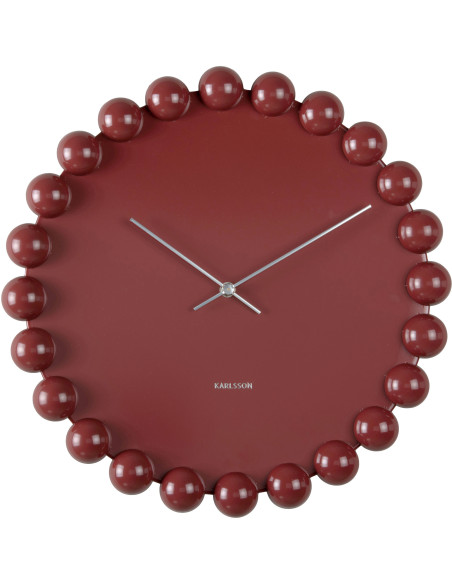 Horloge murale silencieuse bordeaux 40 cm Cadiz Dotty Karlsson - 1