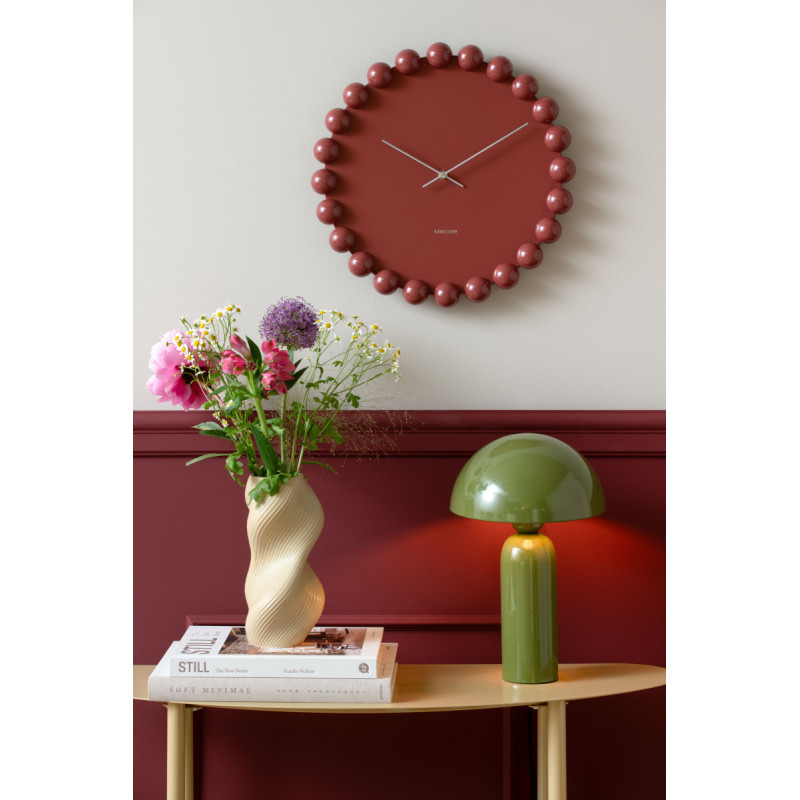 Horloge murale silencieuse bordeaux 40 cm Cadiz Dotty Karlsson - 2