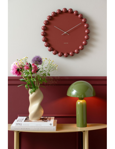 Horloge murale silencieuse bordeaux 40 cm Cadiz Dotty Karlsson - 2