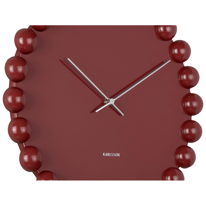 Horloge murale silencieuse bordeaux 40 cm Cadiz Dotty Karlsson - 4