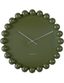 Horloge murale silencieuse en métal vert olive 40 cm Cadiz Dotty