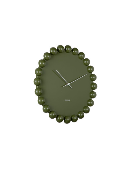 Horloge murale silencieuse en métal vert olive 40 cm Cadiz Dotty Karlsson - 3
