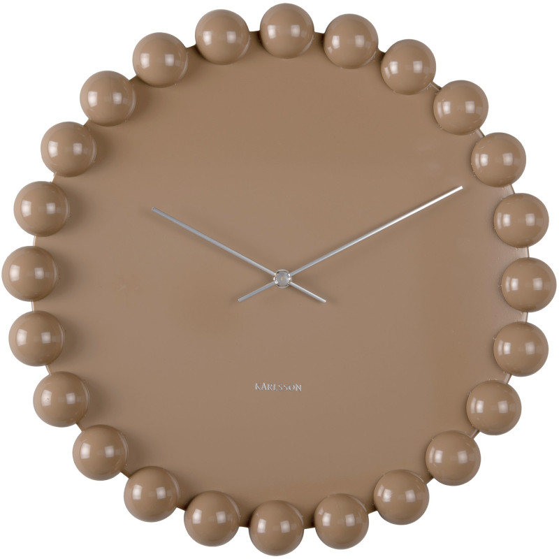Horloge murale silencieuse taupe en métal 40 cm Cadiz Dotty Karlsson - 1