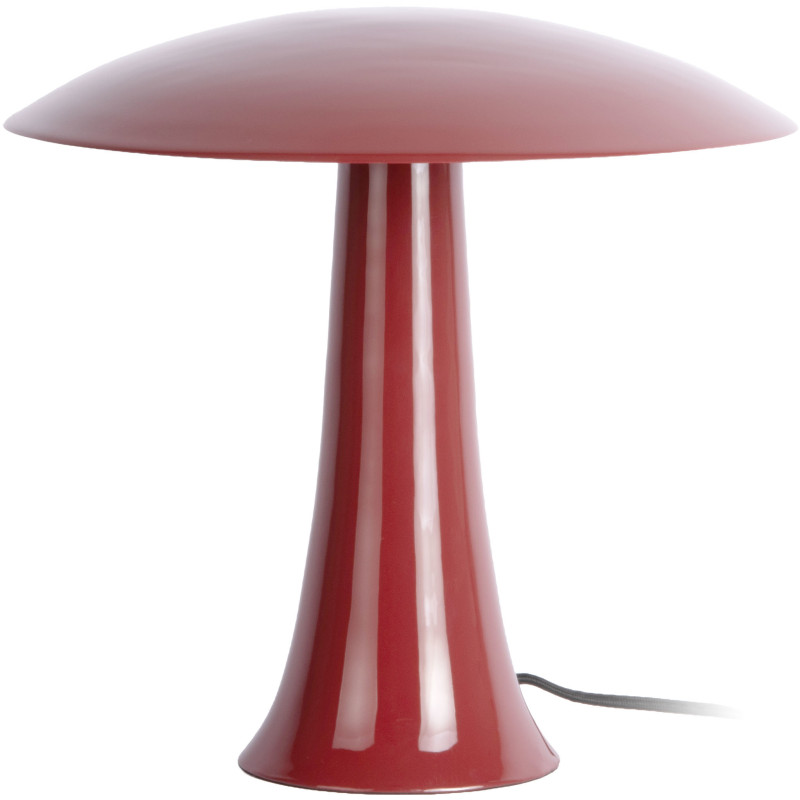 Lampe champignon rouge bordeaux en métal 30 cm Cadiz Disc Leitmotiv - 1