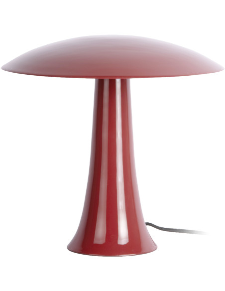 Lampe champignon rouge bordeaux en métal 30 cm Cadiz Disc Leitmotiv - 1