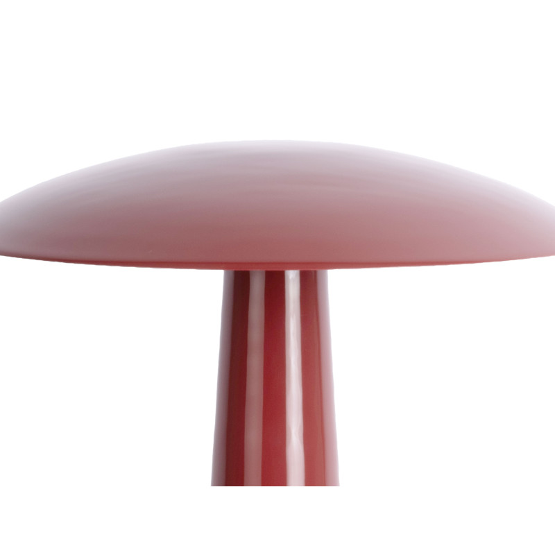 Lampe champignon rouge bordeaux en métal 30 cm Cadiz Disc Leitmotiv - 3
