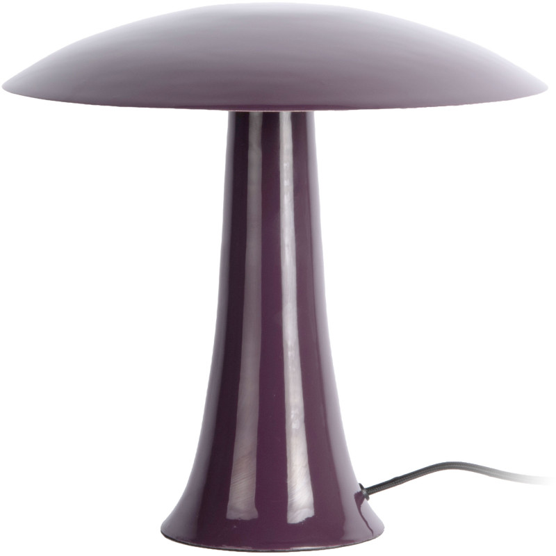 Lampe champignon violet prune en métal 30 cm Cadiz Disc Leitmotiv - 1