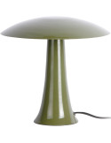 Lampe champignon vert olive en métal 30 cm Cadiz Disc