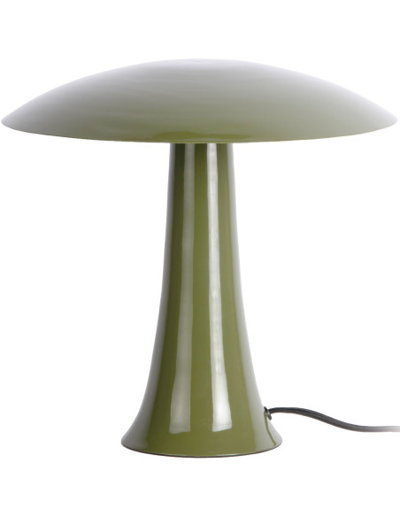Lampe champignon vert olive en métal 30 cm Cadiz Disc Leitmotiv - 1