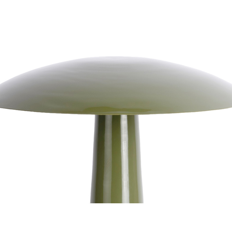 Lampe champignon vert olive en métal 30 cm Cadiz Disc Leitmotiv - 3