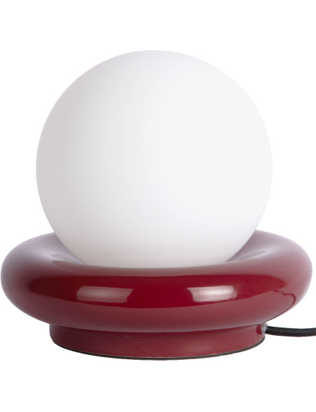Lampe à poser boule bordeaux céramique et verre Ø20x19 cm Catania Ring Leitmotiv - 1