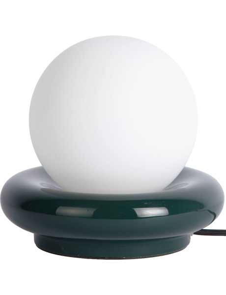 Lampe à poser boule vert forêt céramique et verre Ø20x19 cm Catania Ring Leitmotiv - 1