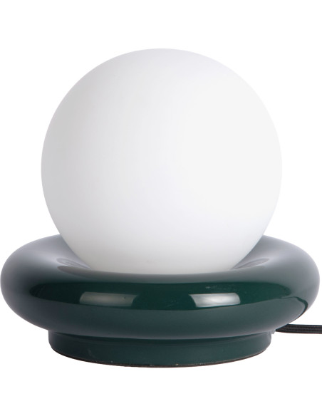 Lampe à poser boule vert forêt céramique et verre Ø20x19 cm Catania Ring Leitmotiv - 1