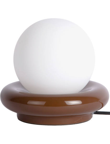 Lampe à poser boule chocolat en céramique et verre Ø20x19 cm Catania Ring Leitmotiv - 1