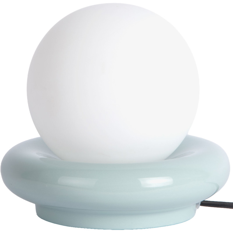 Lampe à poser boule bleu pastel céramique et verre Ø20x19 cm Catania Ring Leitmotiv - 1