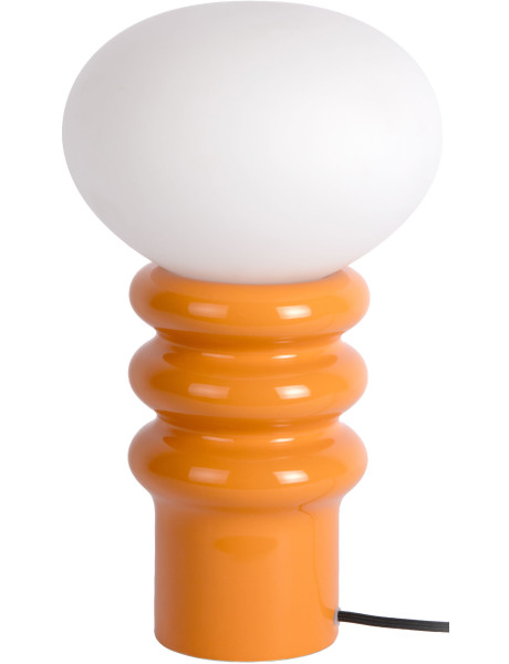Lampe à poser orange mandarine en céramique et verre Ø20x33,5 cm Catania Aro Leitmotiv - 1