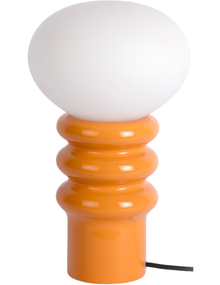 Lampe à poser orange mandarine en céramique et verre Ø20x33,5 cm Catania Aro Leitmotiv - 1