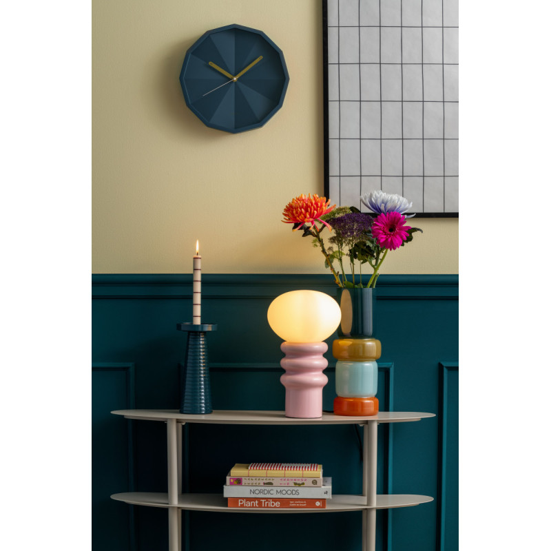 Lampe à poser rose poudré céramique et verre Ø20x33,5 cm Catania Aro Leitmotiv - 5