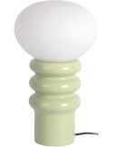 Lampe à poser vert amande céramique et verre Ø20x33,5 cm Catania Aro