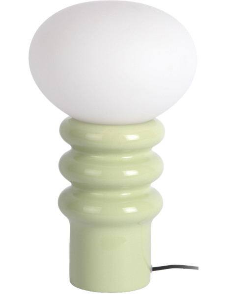 Lampe à poser vert amande céramique et verre Ø20x33,5 cm Catania Aro Leitmotiv - 1