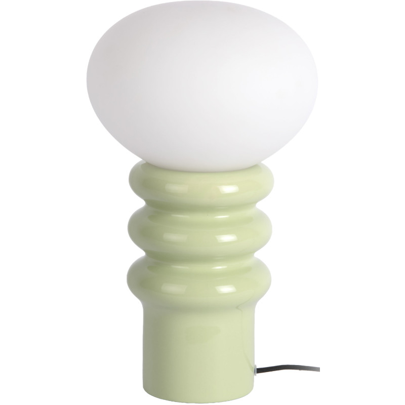 Lampe à poser vert amande céramique et verre Ø20x33,5 cm Catania Aro Leitmotiv - 1