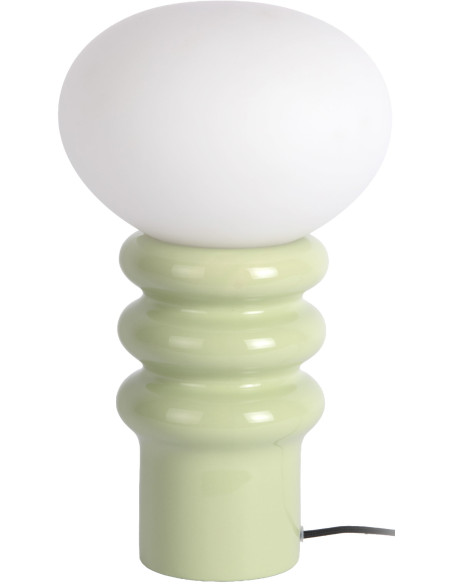 Lampe à poser vert amande céramique et verre Ø20x33,5 cm Catania Aro Leitmotiv - 1