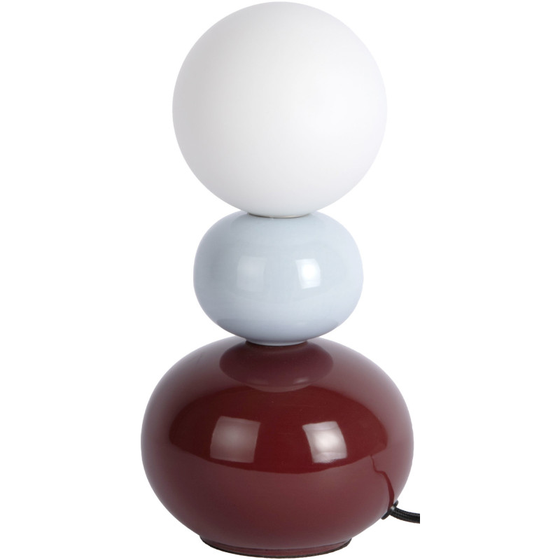 Lampe à poser bordeaux et bleu ciel céramique Ø10x26 cm Firenze Pellet Leitmotiv - 1