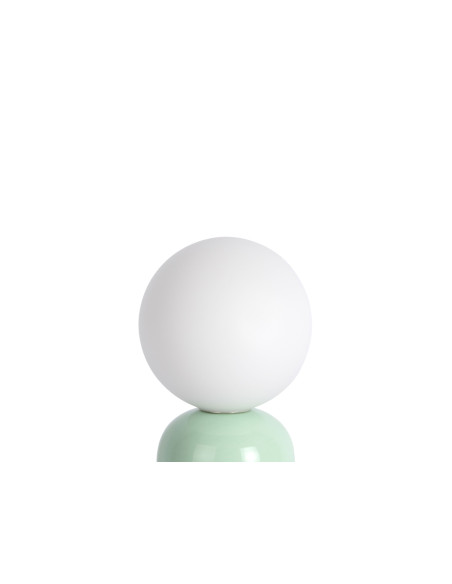 Lampe à poser céramique brun chocolat et vert sauge Ø10x26 cm Firenze Pellet Leitmotiv - 3