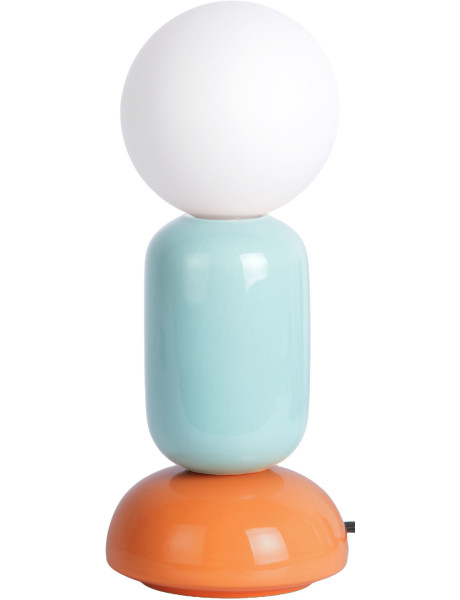 Lampe à poser céramique orange et bleu ciel Ø11,5x27 cm Firenze Tube Leitmotiv - 1