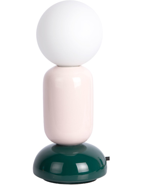 Lampe à poser céramique rose poudré vert sapin Ø11,5x27 cm Firenze Tube Leitmotiv - 1