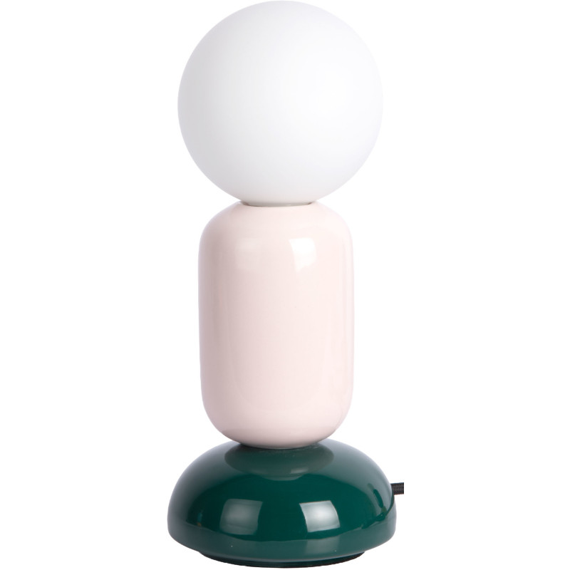 Lampe à poser céramique rose poudré vert sapin Ø11,5x27 cm Firenze Tube Leitmotiv - 1