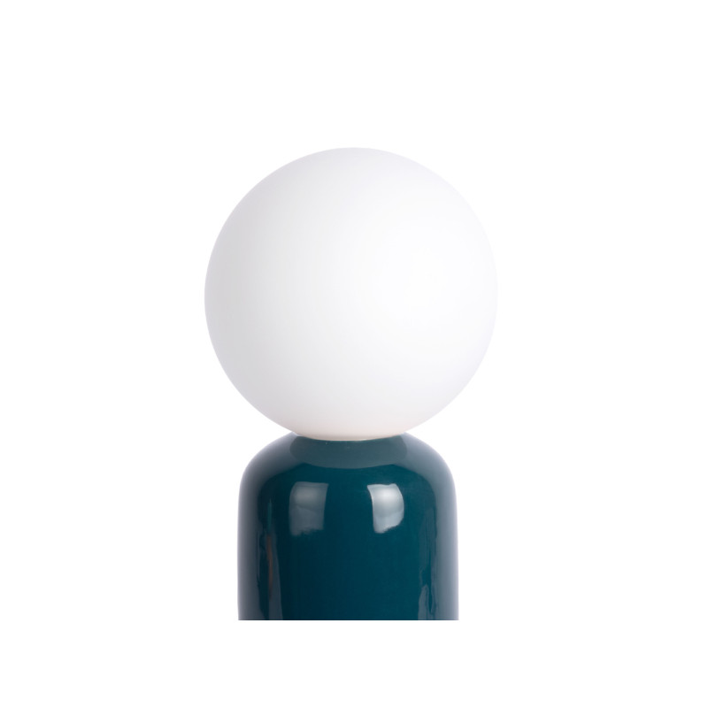 Lampe à poser céramique bleu pétrole vert olive Ø11,5x27 cm Firenze Tube Leitmotiv - 2