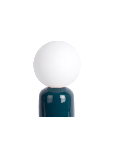 Lampe à poser céramique bleu pétrole vert olive Ø11,5x27 cm Firenze Tube Leitmotiv - 2