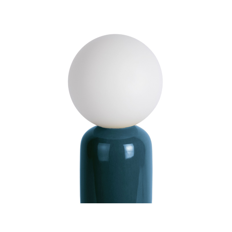 Lampe à poser céramique bleu pétrole et orange Ø10x32 cm Burano Leitmotiv - 2