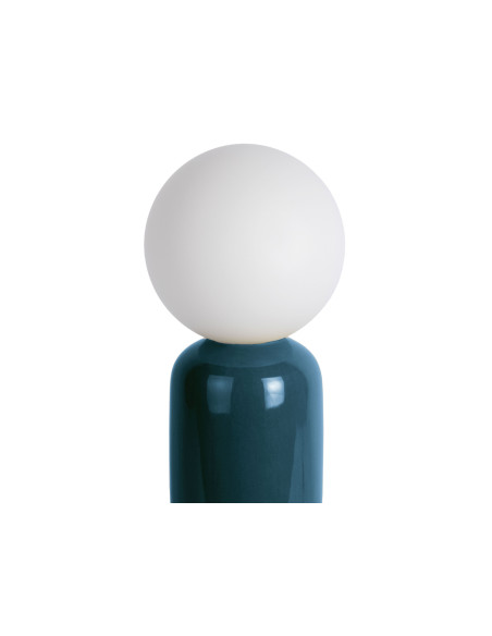 Lampe à poser céramique bleu pétrole et orange Ø10x32 cm Burano Leitmotiv - 2