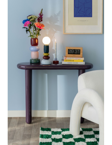 Lampe à poser céramique bleu pétrole et bordeaux Ø13x34 cm Burano Leitmotiv - 5