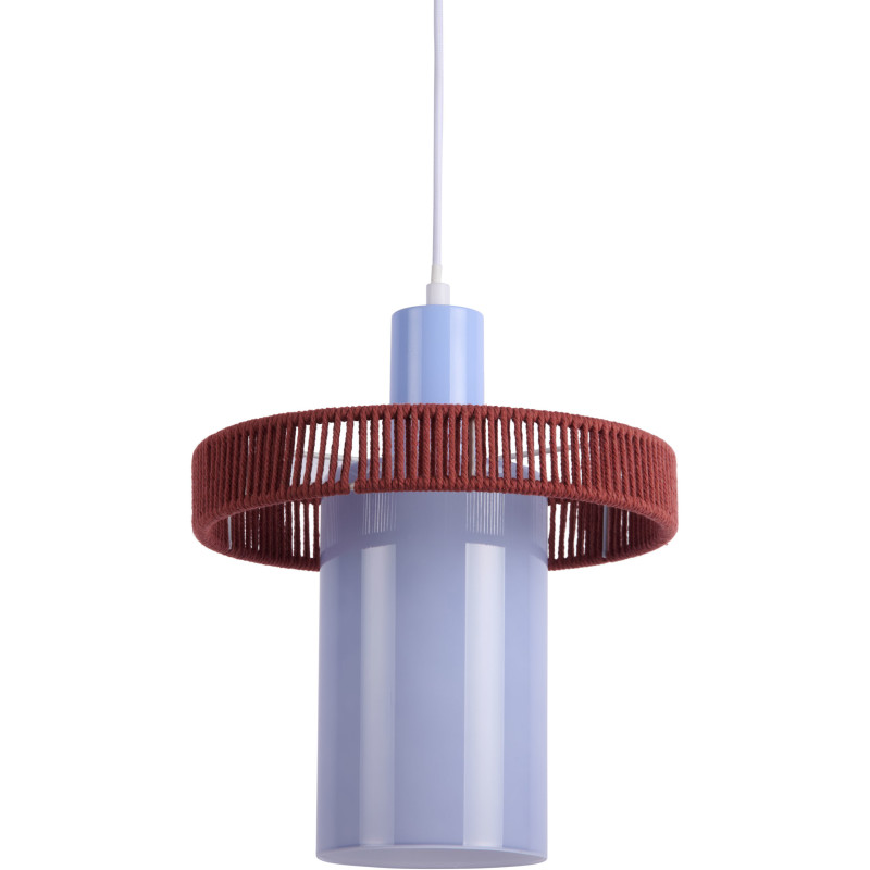 Suspension verre bleu pâle et bordeaux Ø25 cm Firenze Leitmotiv - 1